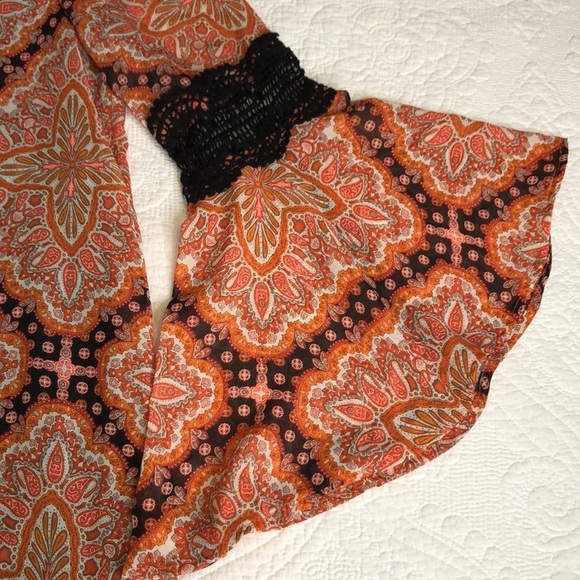 Paper Crane Anthropologie Boho Tunic Paisley Print Dress Size L - Picture 10 of 15